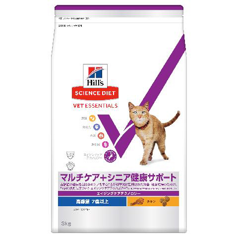 サイエンス・ダイエット ベット・エッセンシャル 猫用 マルチケア＋シニア健康サポート 高齢猫 7歳以上 チキン 3kg
