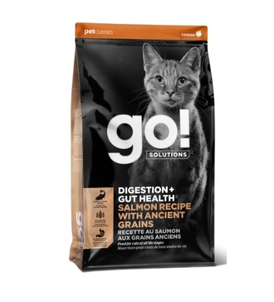 GO! SOLUTIONS 消化＋腸の健康ケア キャット 古代穀物を使用したサーモンレシピ 1.36kg