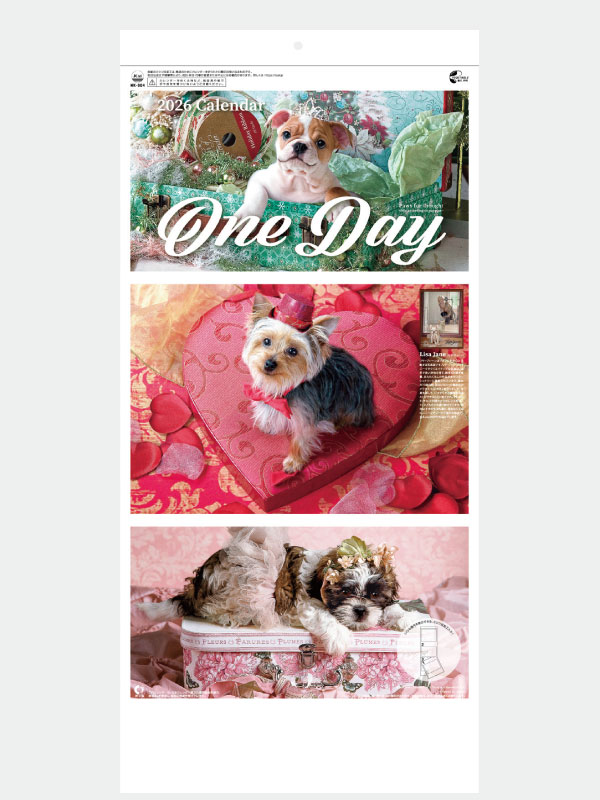 【1】 【2026年名入れカレンダー】NK904 ワンディ（2か月文字）