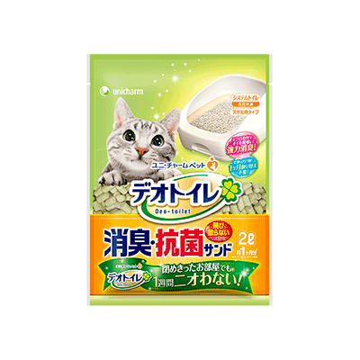 デオトイレ 1週間消臭・抗菌 飛び散らない消臭・抗菌サンド 2L: 300