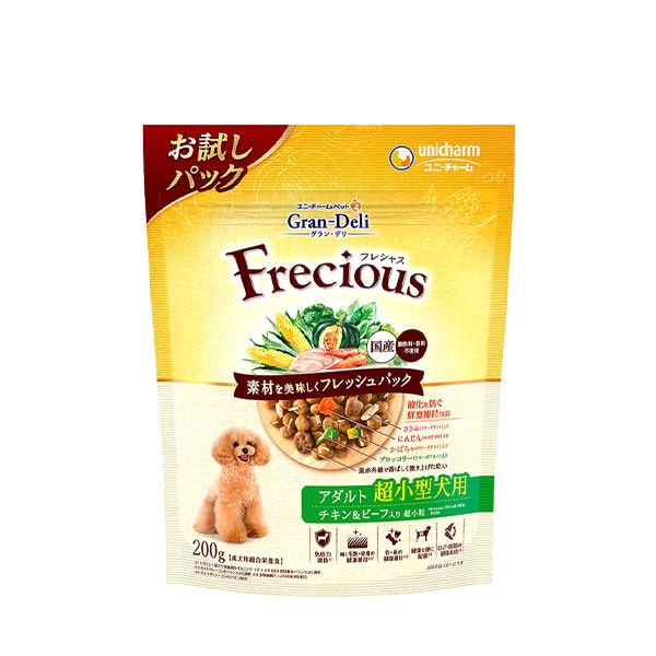グラン・デリ Frecious アダルト 成犬用 超小型犬用 チキン＆ビーフ入り 200g