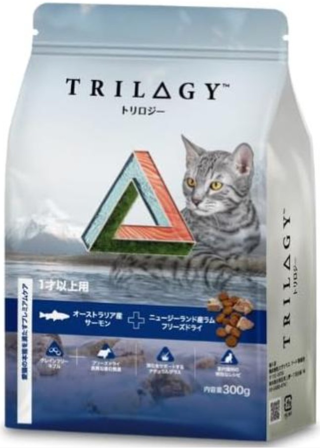【取扱い終了予定・在庫限り】 トリロジーサーモン 成猫用 300g