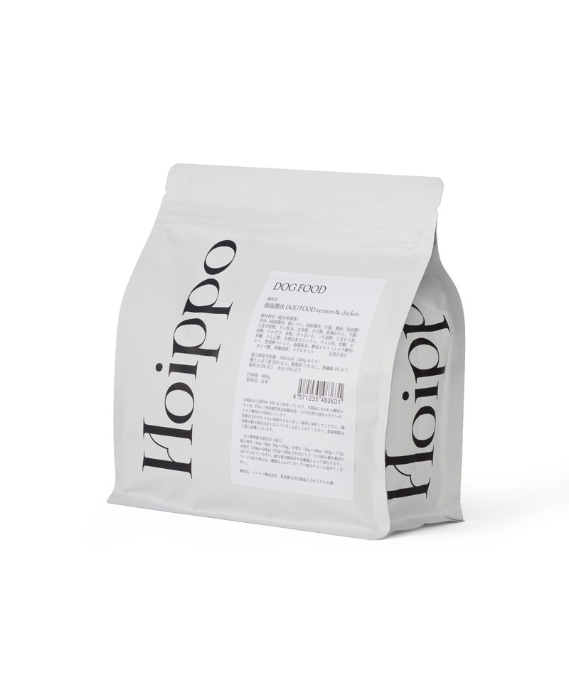 【専門店用】Hoippo 低温製法 DOG FOOD venison＆chicken 800g