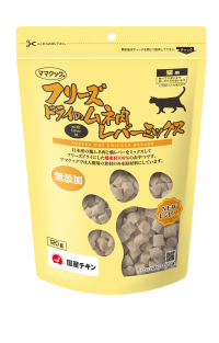 フリーズドライのムネ肉レバーミックス 猫用 120g
