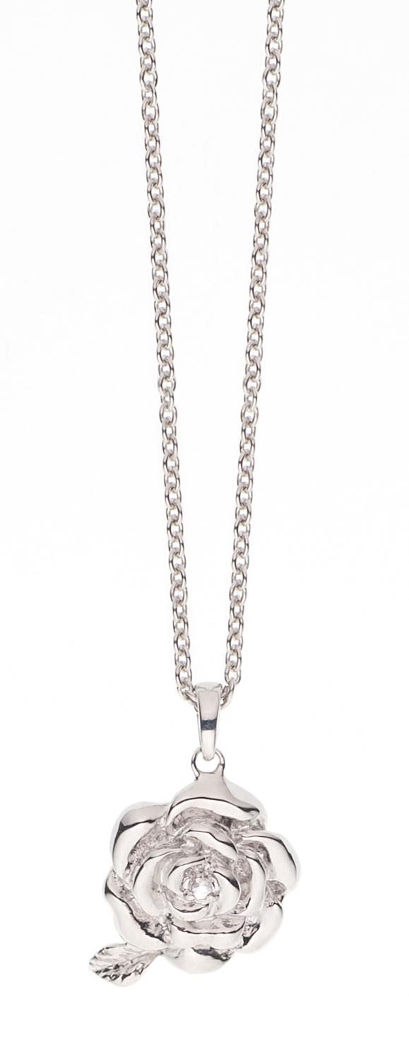 遺骨ペンダント ローズ ダイヤモンド プラチナ