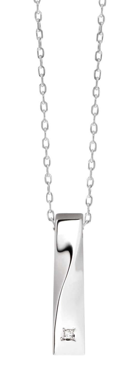 遺骨ペンダント ツイスト シルバー ダイヤモンド