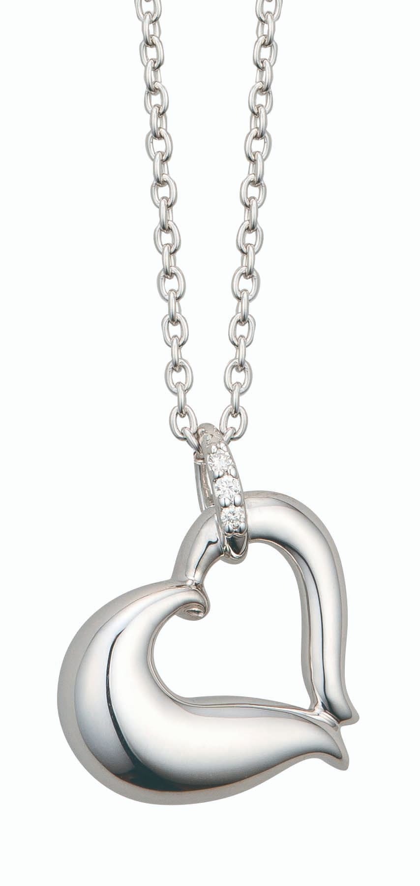 遺骨ペンダント プチオープンハート シルバー