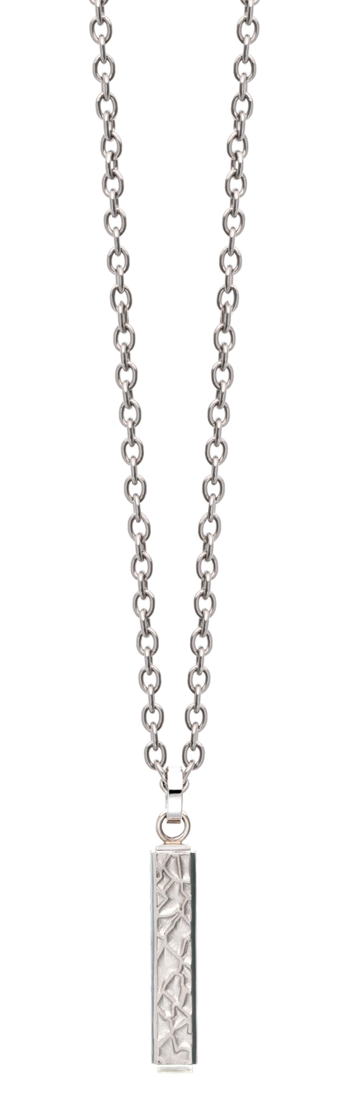 遺骨ペンダント ハンマードスティック プレーン ステンレス316L レディース