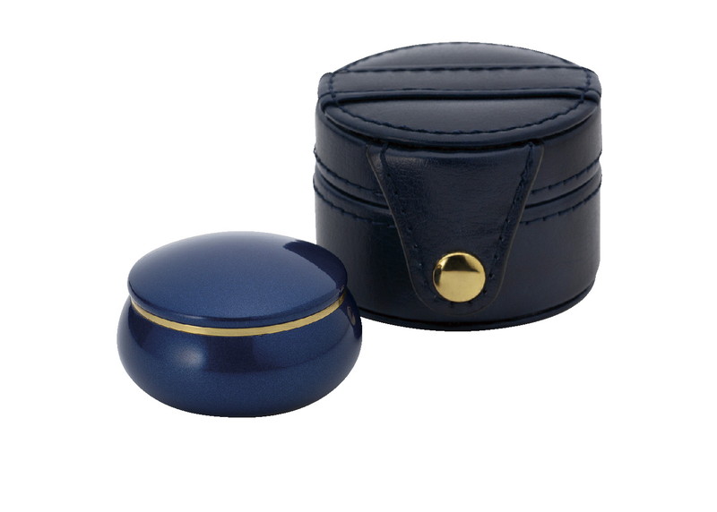 ミニ骨壺 フルール クラシックネイビー