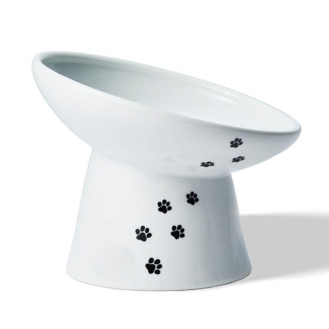 猫用 脚付フードボウルにゃにゃめ 猫柄 レギュラー