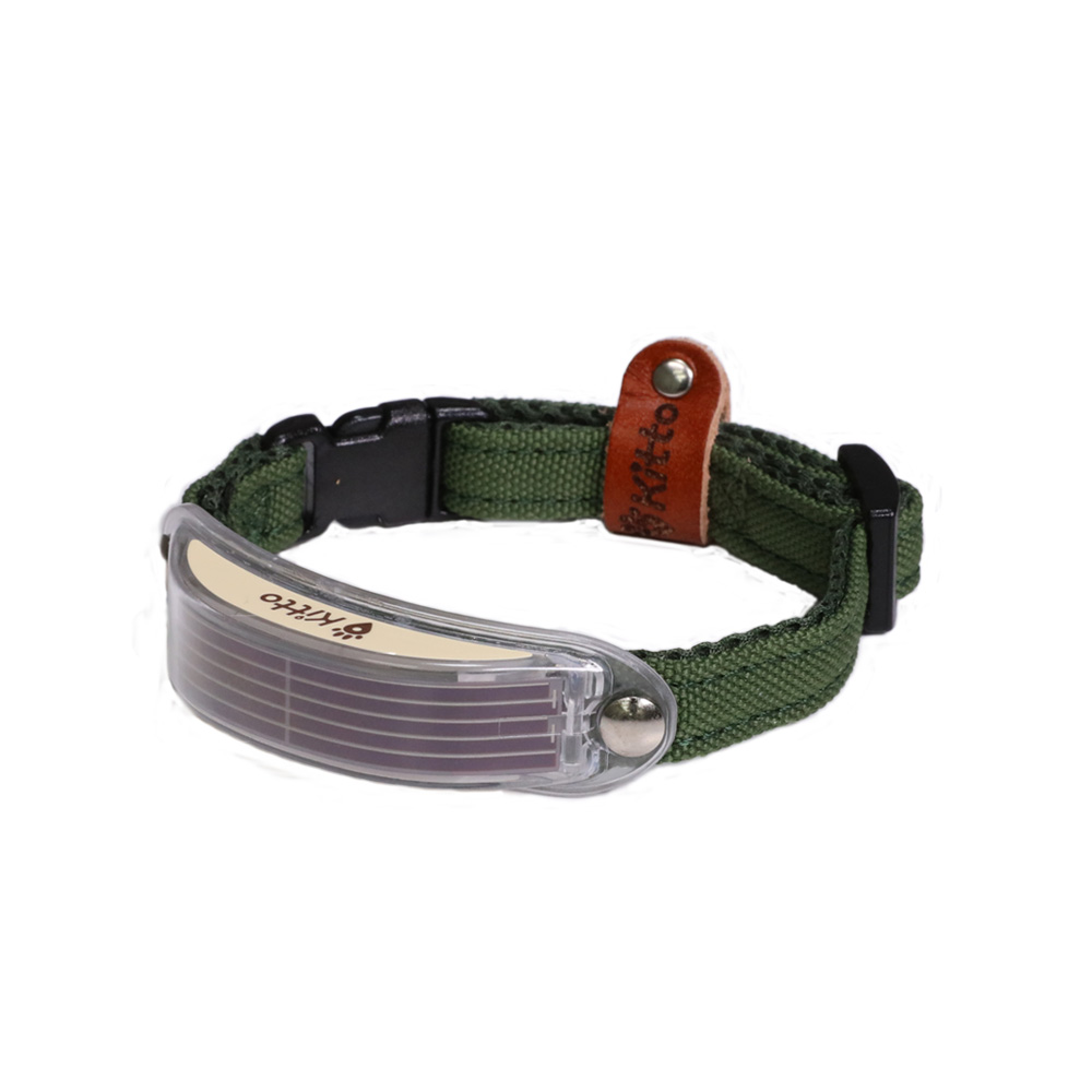 Kitto 犬用首輪 カーキ（シダーグリーン） SS