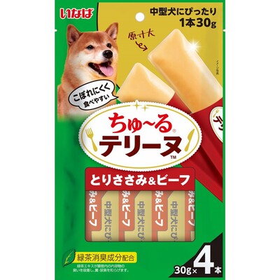ちゅーるテリーヌ 中型犬用 とりささみ＆ビーフ 30g×4P