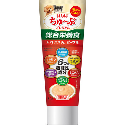 ちゅーぶプレミアム とりささみ ビーフ味 80g