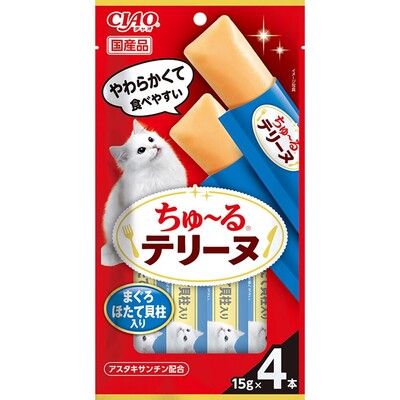 CIAO ちゅーるテリーヌ まぐろ ほたて貝柱入り 15g×4P