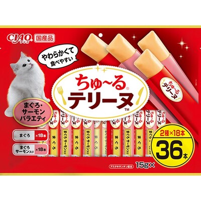 CIAO ちゅーるテリーヌ まぐろ・サーモンバラエティ 15g×36P