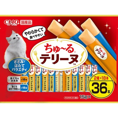 CIAO ちゅーるテリーヌ ささみ・ほたてバラエティ 15g×36P