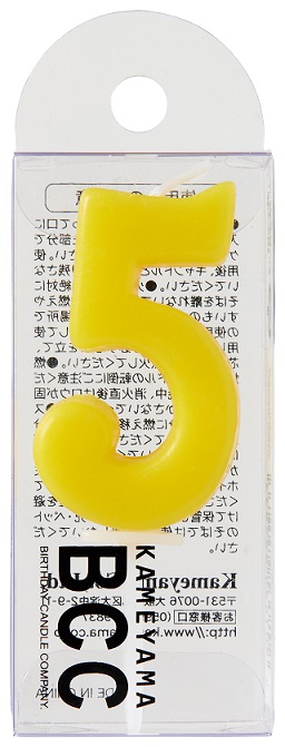 ナンバーキャンドル パステル 5