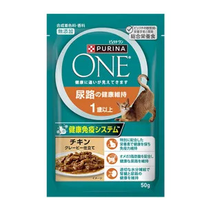 ピュリナ ワン キャット パウチ 尿路の健康維持 1歳以上 チキン グレービー仕立て 50g