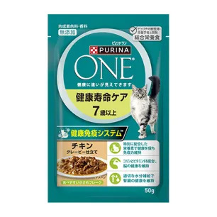ピュリナ ワン キャット パウチ 健康寿命ケア 7歳以上 チキン グレービー仕立て 50g