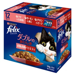 フィリックス ダブルのおいしさ お魚お肉バラエティ 50g×12袋