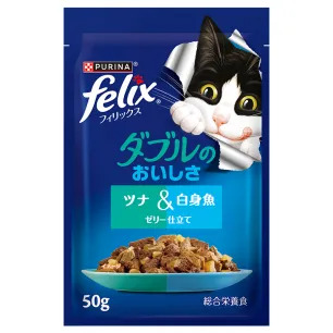 フィリックス ダブルのおいしさ ツナ＆白身魚 ゼリー仕立て 50g