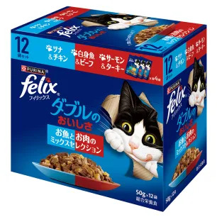 フィリックス ダブルのおいしさ お魚とお肉ミックスセレクション 50g×12袋