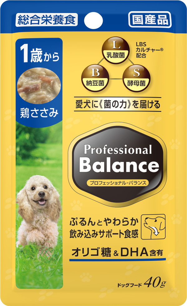プロフェッショナル・バランス パウチ 1歳から 成犬用 鶏ささみ 40g