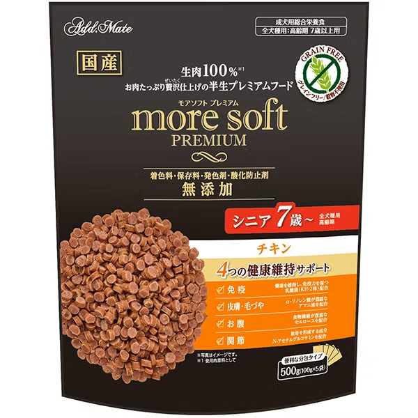 more soft プレミアム チキン シニア 500g