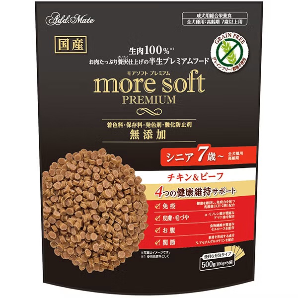 more soft プレミアム チキン＆ビーフ シニア 500g