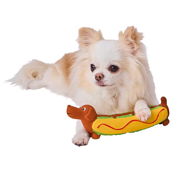 犬用おもちゃ ながーいラテックスTOY ホットドッグ(ホットドッグ): 300