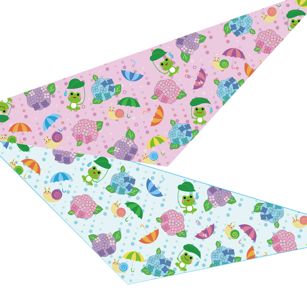 雨模様バンダナ10枚 【サイズ：SS/S/M】 7150M