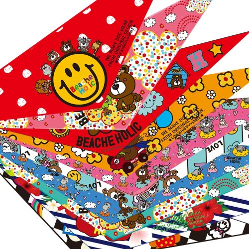 7004 デザインバンダナ ビーチェアソート 10枚入り 【サイズ：SS～M】 SS