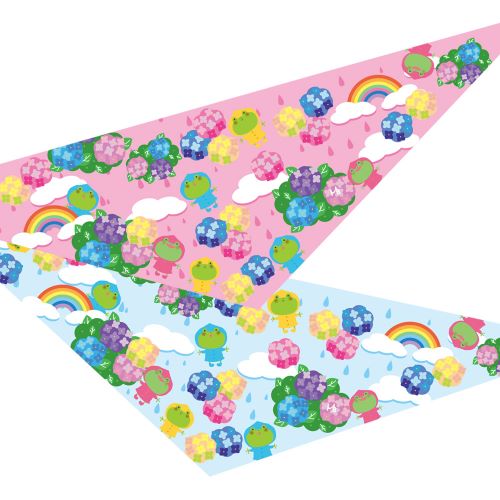 7219 デザインバンダナ ハッピーレイン 10枚入り M