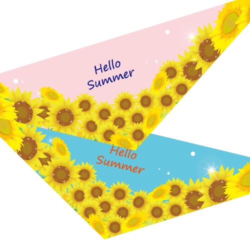 7228 デザインバンダナ ハローサマー 10枚入り 【サイズ：SS～M】 SS