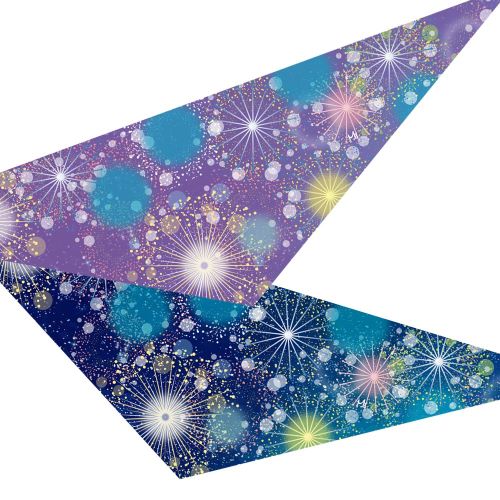 7234 デザインバンダナ 光の舞 10枚入り M