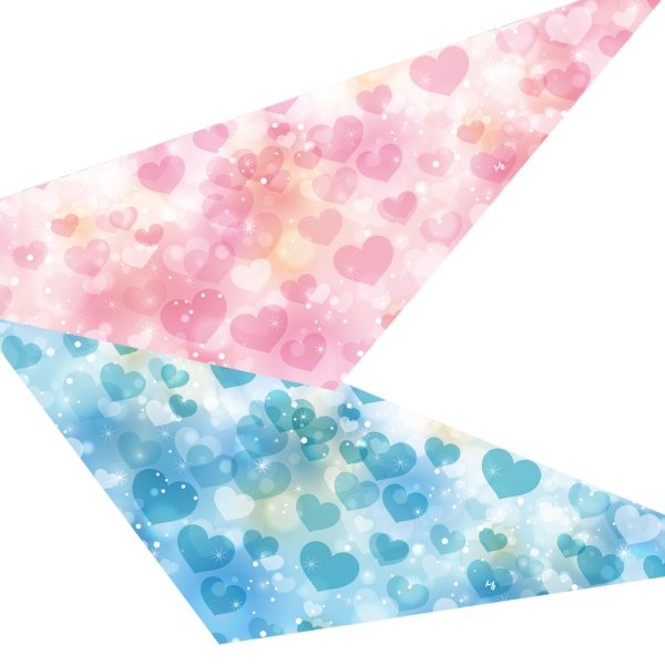 7260 デザインバンダナ ラブシャワー 10枚セット SS