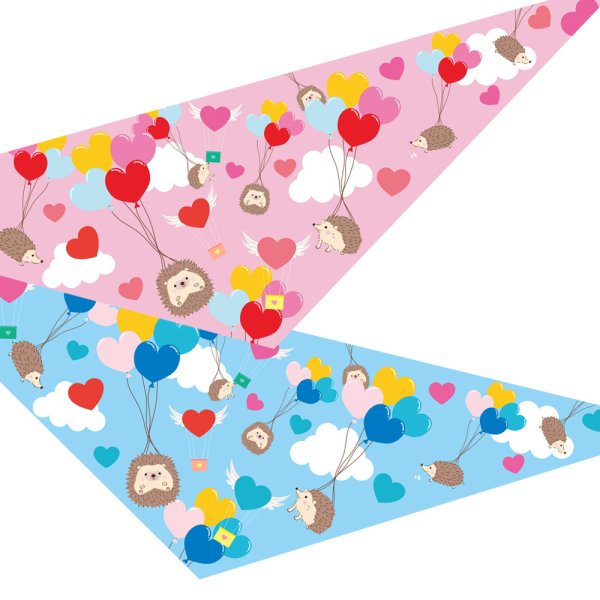 7261 デザインバンダナ 恋風船 10枚セット SS