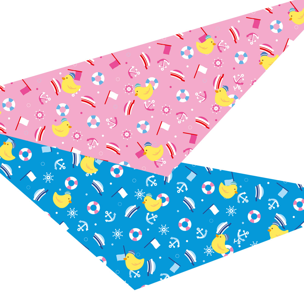 7292 デザインバンダナ セーラーダック 10枚セット SS/S/M/L (SS)