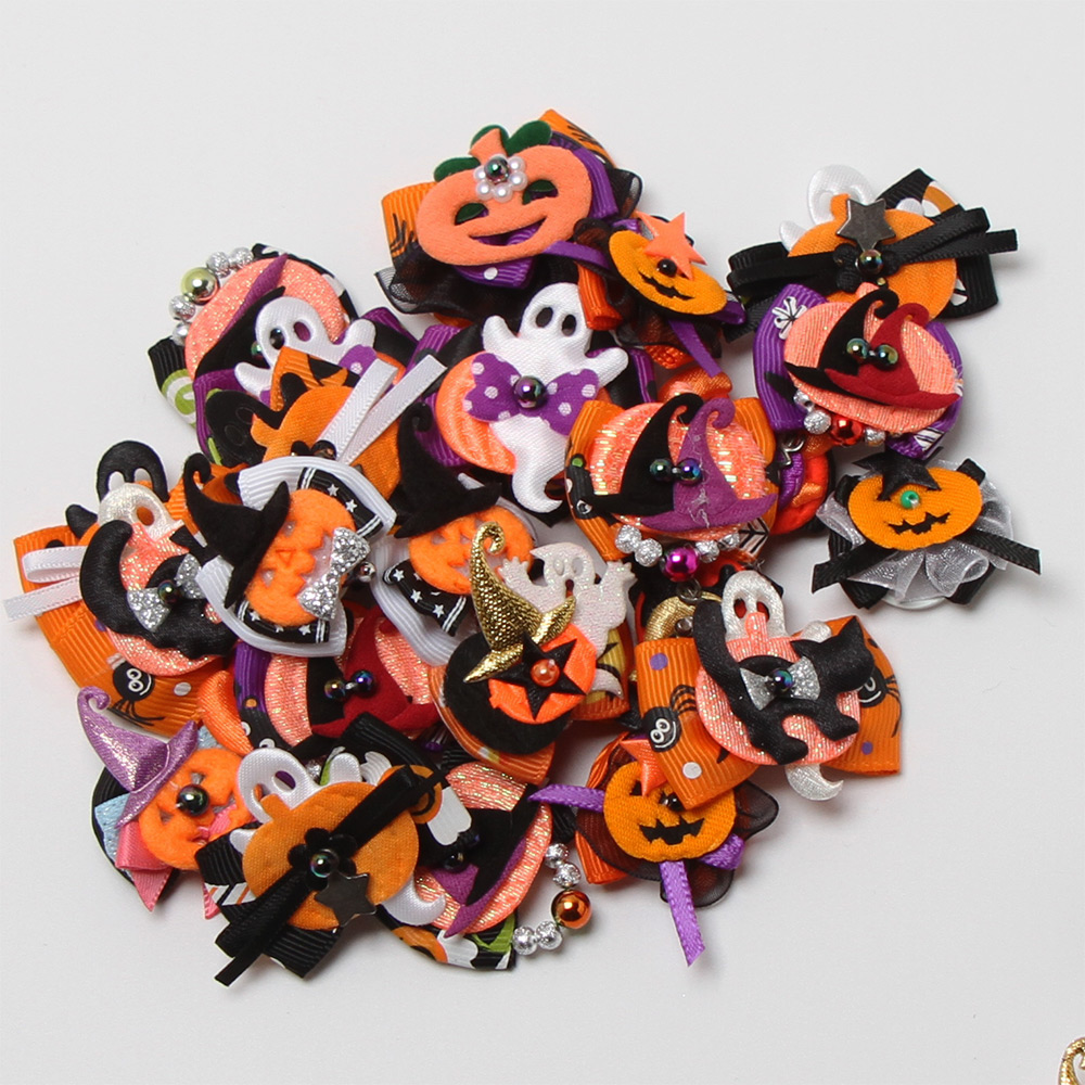 予約】8601 ハロウィン アソートリボン 30入: 300｜業務用トリミング