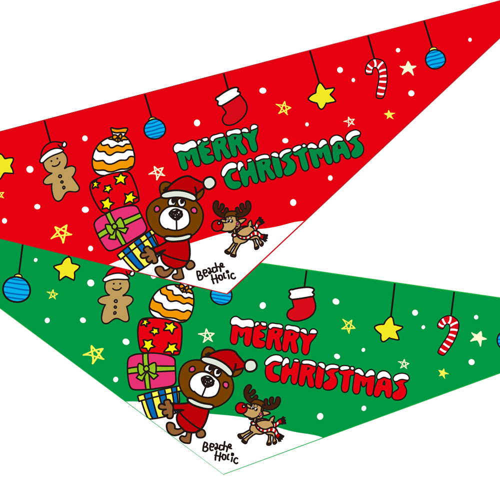 ❤︎クリスマスバンダナ❤︎ 予約】8726 メリークリスマスベー君バンダナ 10枚入り SSサイズ(SS