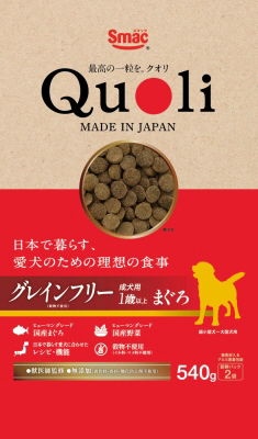 Quoli グレインフリー 成犬用 1歳以上 まぐろ 540g