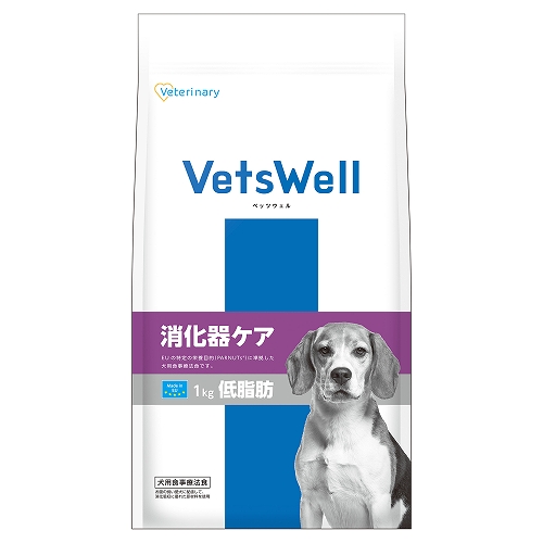 ベッツウェル 犬用食事療法食 消化器ケア 低脂肪 1kg