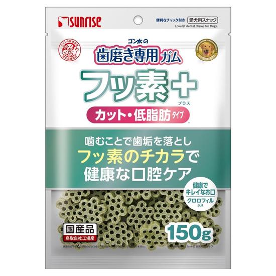 ゴン太の歯磨き専用ガム フッ素プラス カット クロロフィル入り 低脂肪 150g