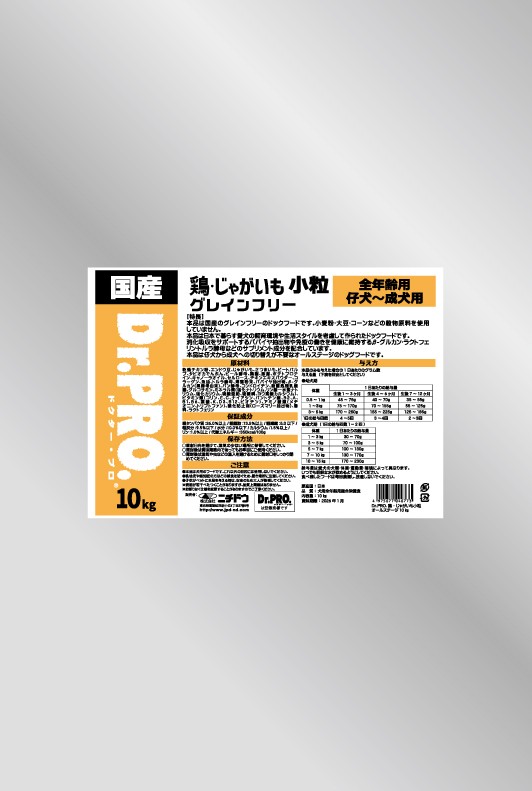 【ブリーダー】 Dr.PRO. グレインフリー 鶏・じゃがいも 小粒 全年齢用 10kg