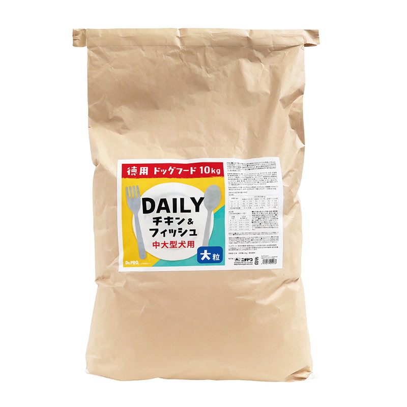 Dr.PRO. DAILY チキン＆フィッシュ 中大型犬用 大粒 オールステージ 10kg