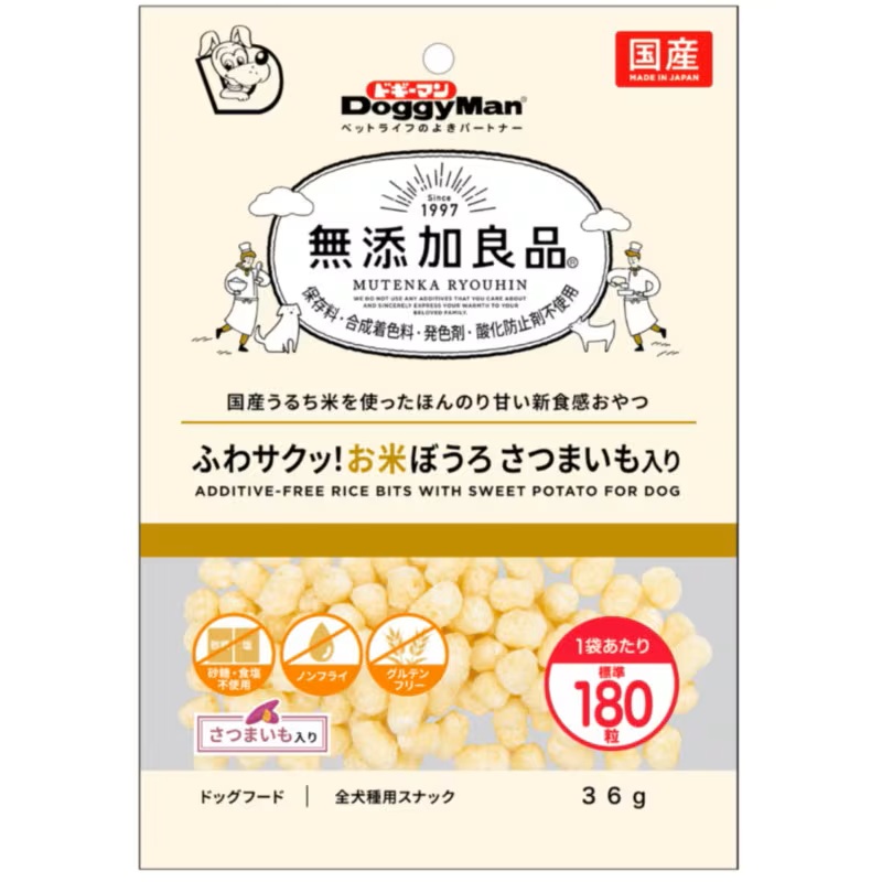 無添加良品 ふわサクッ！ お米ぼうろ さつまいも入り 36g