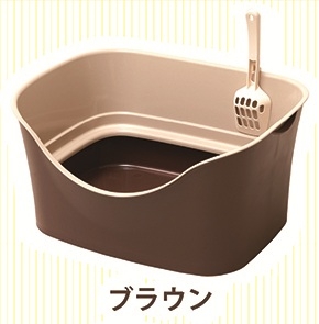ラクラク猫トイレ ダブルブロック M ブラウン