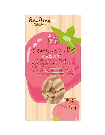 ささみしっとりパイ イチゴ入り 70g