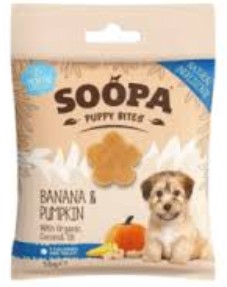 【取扱い終了予定・在庫限り】 Banana＆Pumpkin Bites for Puppies 50g