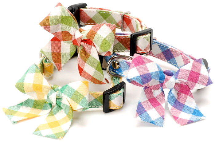 Dog Amo.k カラー キュート チェック L ブルー